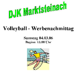 Einladung Volleyballwerbenachmittag